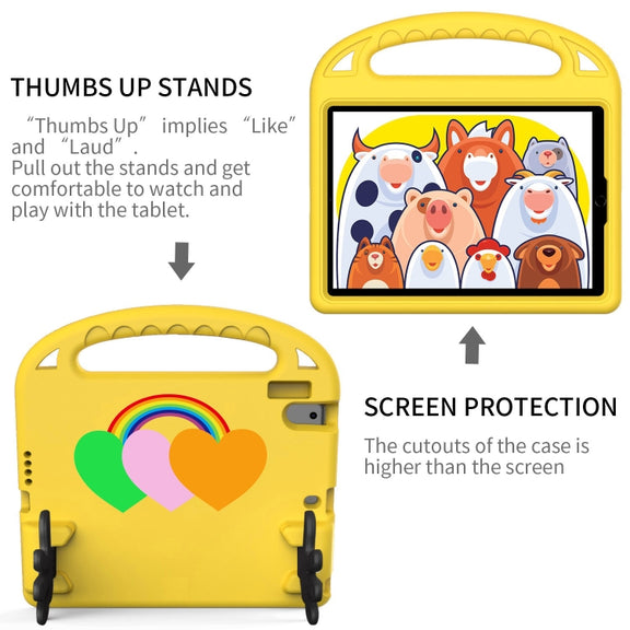 For Lenovo Tab M10 HD TB-X505F/N 10.1 inch Love Small Palm Holder EVA Tablet Case(Yellow)