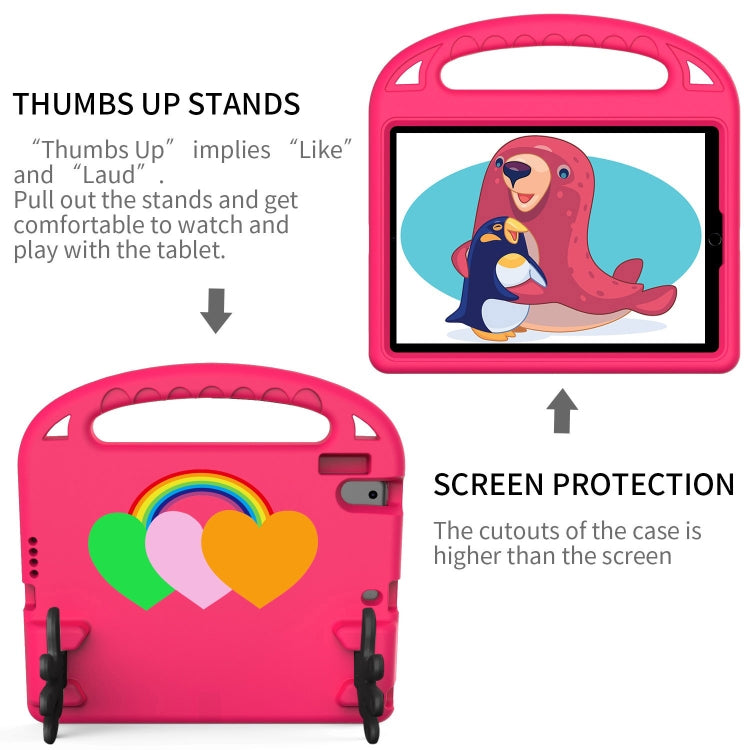 For Lenovo Tab M10 HD TB-X505F/N 10.1 inch Love Small Palm Holder EVA Tablet Case(Rose Red) - Lenovo by PMC TechLife | Online Shopping South Africa | PMC TechLife | Buy Now Pay Later Mobicred