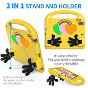 For Lenovo Tab M10 FHD TB-X605FC 10.1 Love Small Palm Holder EVA Tablet Case(Yellow)