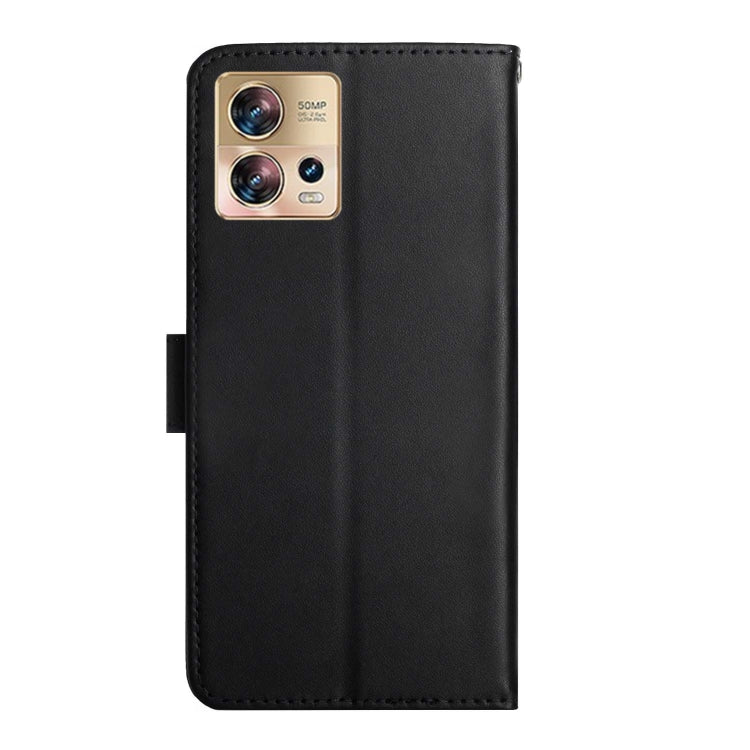 For Motorola Edge 30 Fusion/Moto S30 Pro Genuine Leather Fingerprint-proof Flip Phone Case(Black)