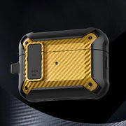 For AirPods Pro 2 Bumblebee Carbon Fiber Earphone Protective Case(Black Yellow)