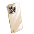 For iPhone 14 Pro Electroplating Frameless Clear PC Phone Case(Gold) - iPhone 14 Pro Cases by PMC TechLife | Online Shopping South Africa | PMC TechLife | Buy Now Pay Later Mobicred