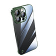 For iPhone 14 Pro Electroplating Frameless Clear PC Phone Case(Green) - iPhone 14 Pro Cases by PMC TechLife | Online Shopping South Africa | PMC TechLife | Buy Now Pay Later Mobicred