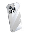 For iPhone 14 Pro Max Electroplating Frameless Clear PC Phone Case(Silver) - free shipping - PMC TechLife - Order now!