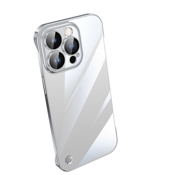 For iPhone 13 Pro Max Electroplating Frameless Clear PC Phone Case(Silver)