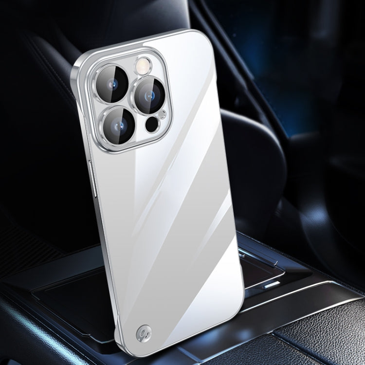 For iPhone 12 Pro Electroplating Frameless Clear PC Phone Case(Silver)