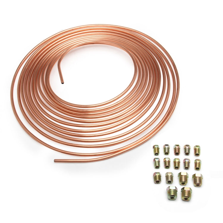 Car 25ft Zinc Plated Brass Brake Tube with Fittings - Brake System by PMC TechLife | Online Shopping South Africa | PMC TechLife | Buy Now Pay Later Mobicred