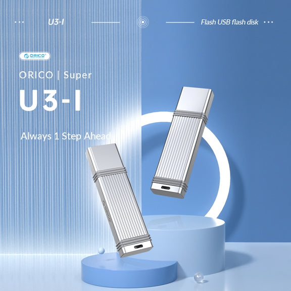 ORICO 32GB Type-C USB3.2 Gen1 USB Flash Drive, Read 260MB/s, Write 50MB/s (Silver)