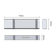 ORICO 128GB Type-C USB3.2 Gen1 USB Flash Drive, Read 260MB/s, Write 50MB/s (Silver)