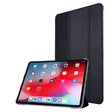 For iPad Air 13 2024 / Pro 12.9 2020 TPU Silk Texture Three-fold Horizontal Flip Leather Tablet Case with Holder(Black) - iPad Pro 12.9 (2020) Cases by PMC TechLife | Online Shopping South Africa | PMC TechLife | Buy Now Pay Later Mobicred