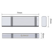 ORICO USB Flash Drive, Read: 100MB/s, Write: 50MB/s, Memory:64GB, Port:USB-A(Silver)