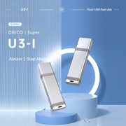 ORICO USB Flash Drive, Read: 100MB/s, Write: 50MB/s, Memory:64GB, Port:USB-A(Silver)