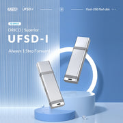 ORICO UFS Flash Drive, Read: 411MB/s, Write: 353MB/s, Memory:256GB, Port:USB-A(Silver)