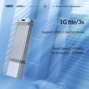 ORICO USB Solid State Flash Drive, Read: 520MB/s, Write: 450MB/s, Memory:512GB, Port:USB-A(Silver)