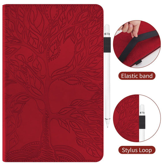 For Lenovo Tab P11 Pro Gen 2 Life Tree Series Horizontal Flip Leather Case with Holder(Red)