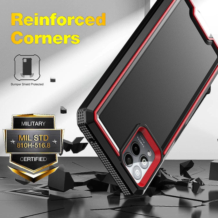 For T-Mobile Revvl 6 Pro 5G Armour Two-color TPU + PC Phone Case(Black+Red) - free shipping - PMC TechLife - Order now!