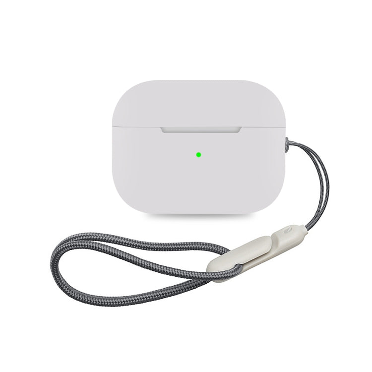 For AirPods Pro 2 Earphone Silicone Protective Case(Light Grey) - For AirPods Pro 2 by PMC Jewellery | Online Shopping South Africa | PMC Jewellery | Buy Now Pay Later Mobicred