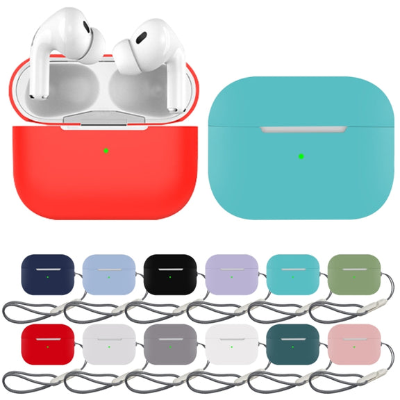 For AirPods Pro 2 Earphone Silicone Protective Case(Dark Blue)
