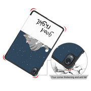 For OPPO Pad 11 inch 3-folding Magnetic Buckle Coloured Drawing Leather Tablet Case(Lazy Cat)