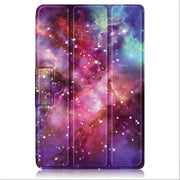 For OPPO Pad 11 inch 3-folding Magnetic Buckle Coloured Drawing Leather Tablet Case(Milky Way)