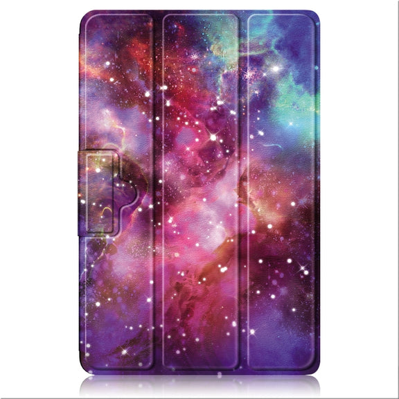 For OPPO Pad 11 inch 3-folding Magnetic Buckle Coloured Drawing Leather Tablet Case(Milky Way)