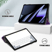 For OPPO Pad 11 inch 3-folding Magnetic Buckle Coloured Drawing Leather Tablet Case(Milky Way)