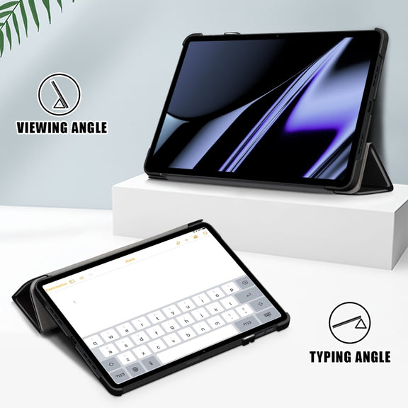 For OPPO Pad 11 inch 3-folding Magnetic Buckle Coloured Drawing Leather Tablet Case(Big Eyes)