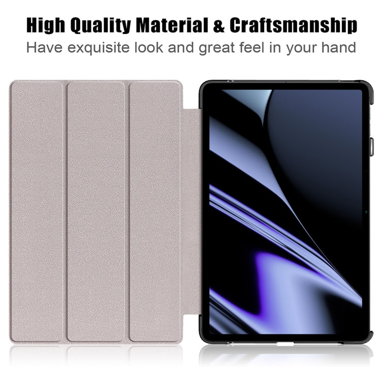 For OPPO Pad 11 inch 3-folding Magnetic Buckle Coloured Drawing Leather Tablet Case(Dream Deer)