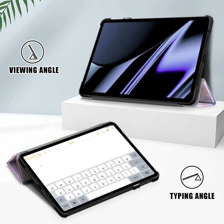 For OPPO Pad 11 inch 3-folding Magnetic Buckle Coloured Drawing Leather Tablet Case(Dream Deer)