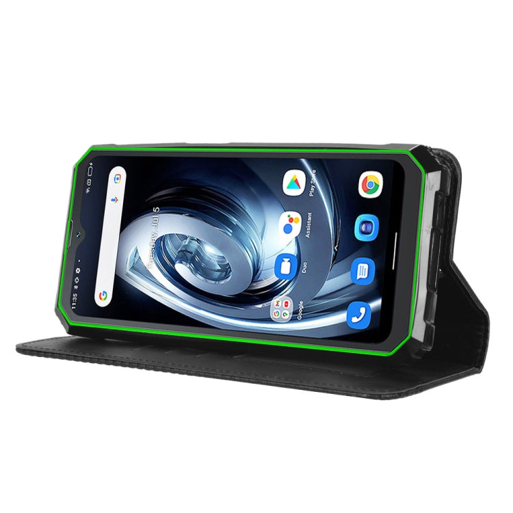 For Blackview BV7100 Magnetic Buckle Retro Texture Leather Phone Case(Black) - More Brand by PMC TechLife | Online Shopping South Africa | PMC TechLife