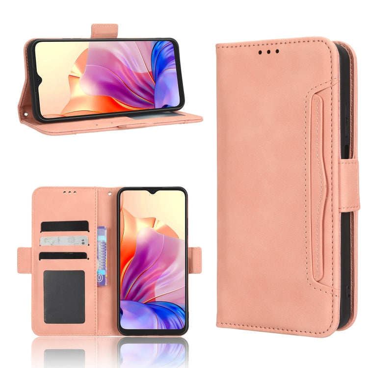 For Blackview OSCAL C80 Skin Feel Calf Texture Card Slots Leather Phone Case(Pink) - More Brand by PMC TechLife | Online Shopping South Africa | PMC TechLife
