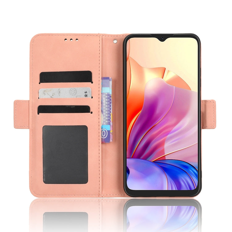 For Blackview OSCAL C80 Skin Feel Calf Texture Card Slots Leather Phone Case(Pink) - More Brand by PMC TechLife | Online Shopping South Africa | PMC TechLife