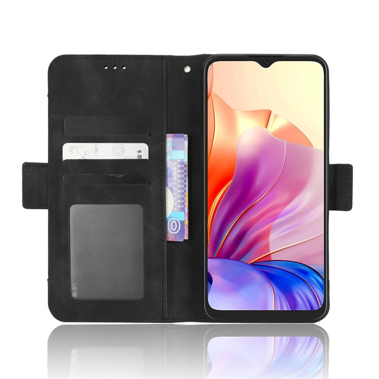 For Blackview OSCAL C80 Skin Feel Calf Texture Card Slots Leather Phone Case(Black) - More Brand by PMC TechLife | Online Shopping South Africa | PMC TechLife | Buy Now Pay Later Mobicred