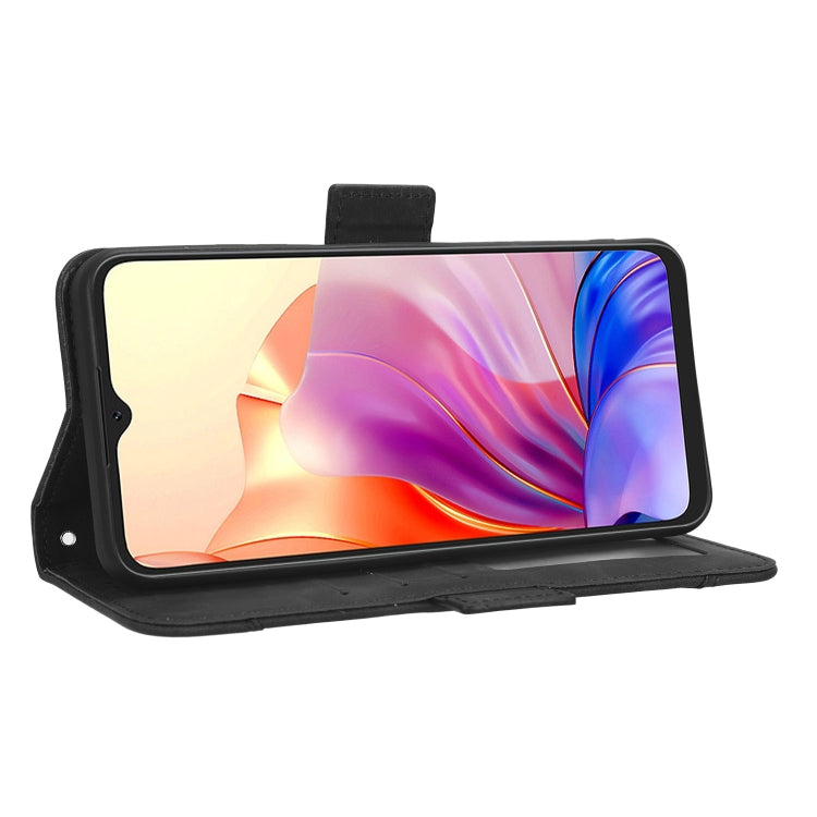 For Blackview OSCAL C80 Skin Feel Calf Texture Card Slots Leather Phone Case(Black) - More Brand by PMC TechLife | Online Shopping South Africa | PMC TechLife | Buy Now Pay Later Mobicred
