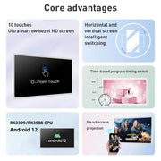 HSD1493T 14 inch IPS Display Advertising Machine RK3566 4GB+32GB(White)
