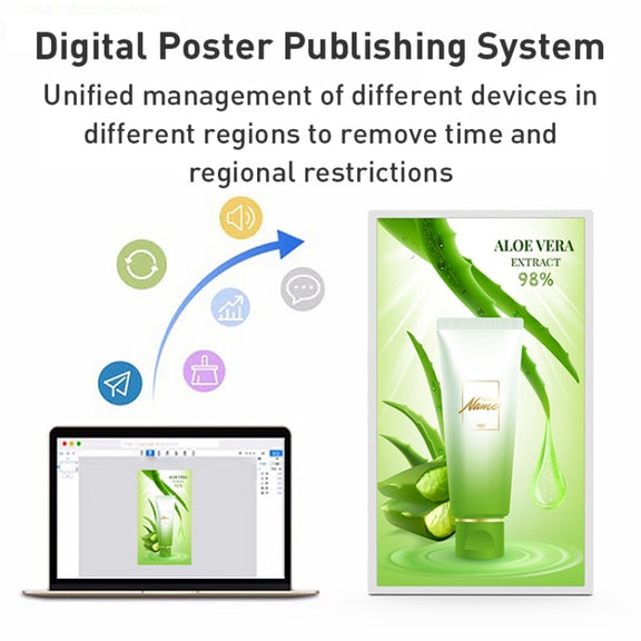 HSD1493T 14 inch IPS Display Advertising Machine RK3566 4GB+32GB(Black)