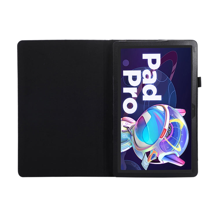 For Lenovo Tab P11 Pro Gen 2 Litchi Texture Leather Tablet Case with Holder(Black) - Lenovo by PMC TechLife | Online Shopping South Africa | PMC TechLife | Buy Now Pay Later Mobicred