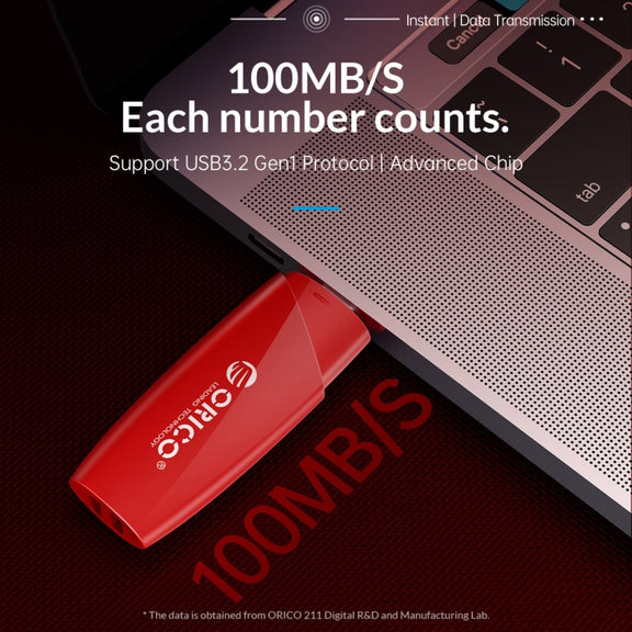 ORCIO USB3.0 U Disk Drive, Read: 100MB/s, Write: 15MB/s, Memory:32GB, Port:USB-A(Black)