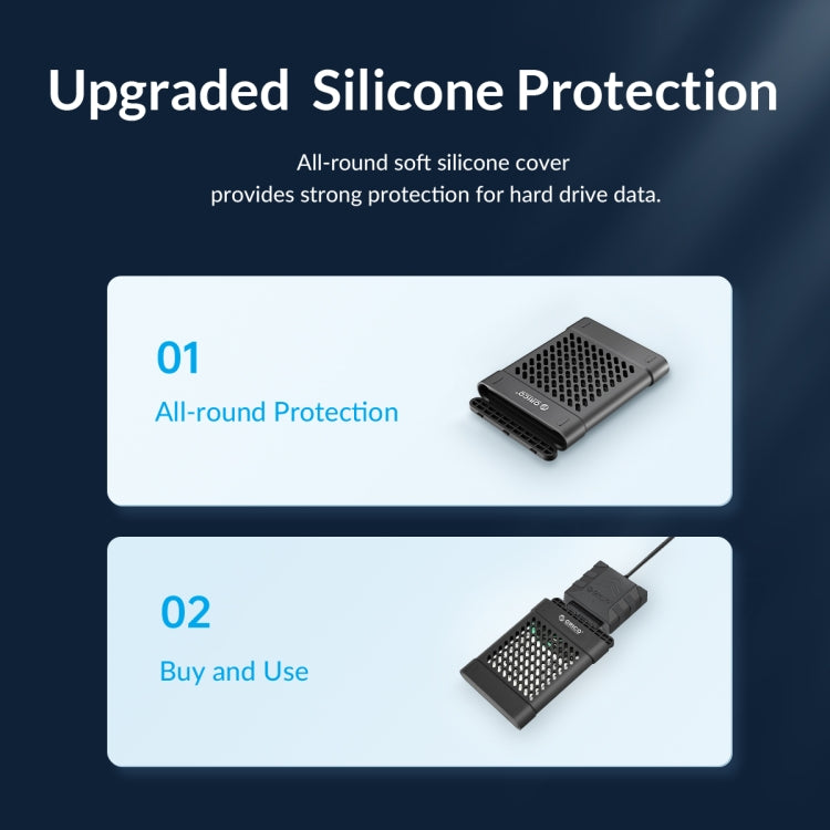 ORICO UTS1 Type-C / USB-C USB 3.0 2.5-inch SATA HDD Adapter with Silicone Case, Cable Length:0.5m - free shipping - PMC Jewellery - Order now!