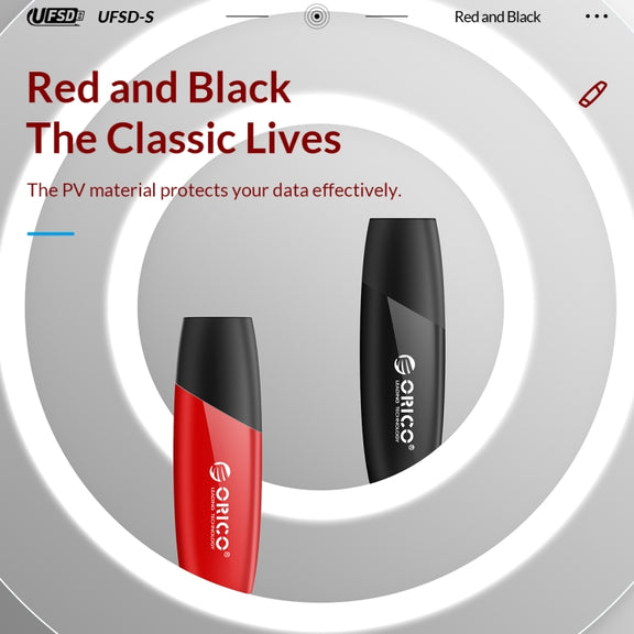 ORICO UFS Flash Drive, Read: 450MB/s, Write: 350MB/s, Memory:128GB, Port:USB-A(Red)