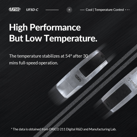 ORICO UFS Flash Drive, Read: 411MB/s, Write: 350MB/s, Memory:64GB, Port:USB-A(Silver)
