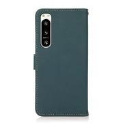 For Sony Xperia 5 IV KHAZNEH Custer Genuine Leather RFID Phone Case(Green)