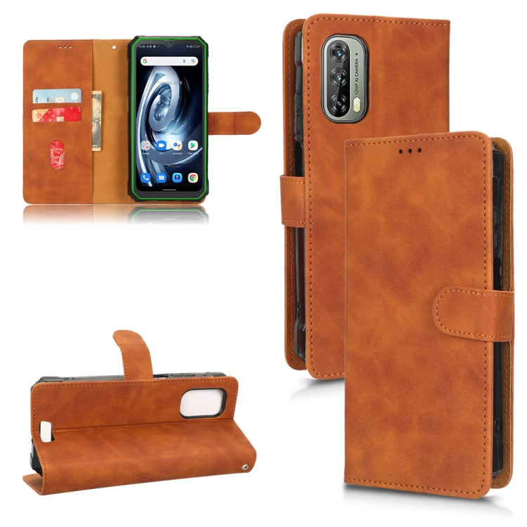 For Blackview BV7100 Skin Feel Magnetic Flip Leather Phone Case(Brown) - More Brand by PMC TechLife | Online Shopping South Africa | PMC TechLife | Buy Now Pay Later Mobicred