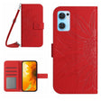For OPPO Reno7 5G/Find X5 Lite Skin Feel Sun Flower Pattern Flip Leather Phone Case with Lanyard(Red) - OPPO Cases by PMC TechLife | Online Shopping South Africa | PMC TechLife | Buy Now Pay Later Mobicred