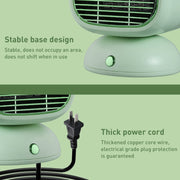 PTC Desktop Hand Warmer Foot Warmer with Timer Function(Sky Blue)