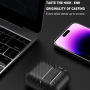 For AirPods 1 / 2 Carbon Fiber Texture Anti-fall Earphone Protective Case(Green)