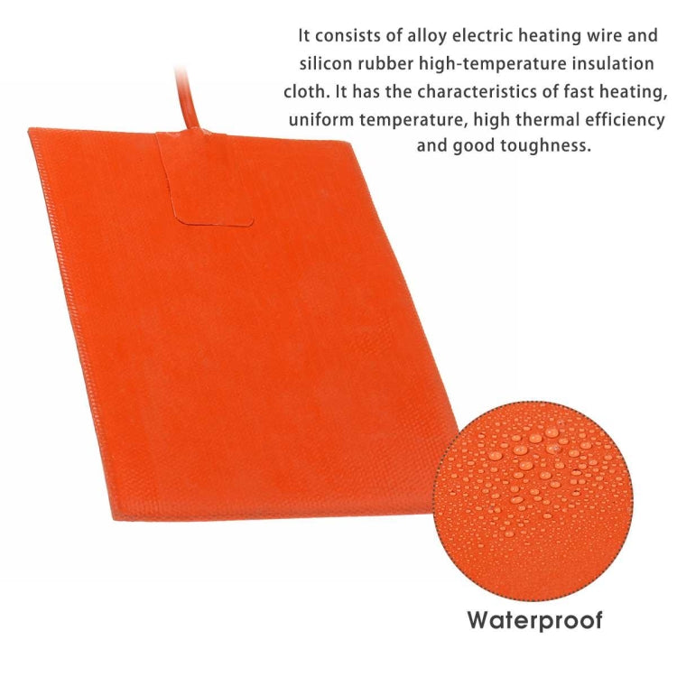 15 x 20cm Car Engine Oil Pan Sump Tank Heater Pad, Plug Type:EU Plug