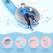 SoulBytes S31 Kids Wired Over-Ear Earphone with Microphone, Length: 1.5m(Blue)