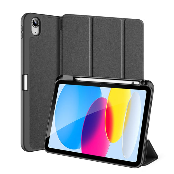 For iPad 2025 / 2022 DUX DUCIS Domo Series Magnetic Flip Leather Tablet Case(Black)