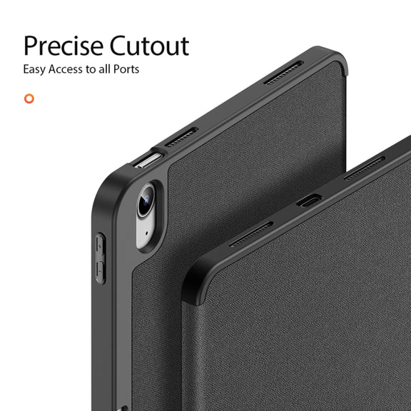 For iPad 2025 / 2022 DUX DUCIS Domo Series Magnetic Flip Leather Tablet Case(Black)
